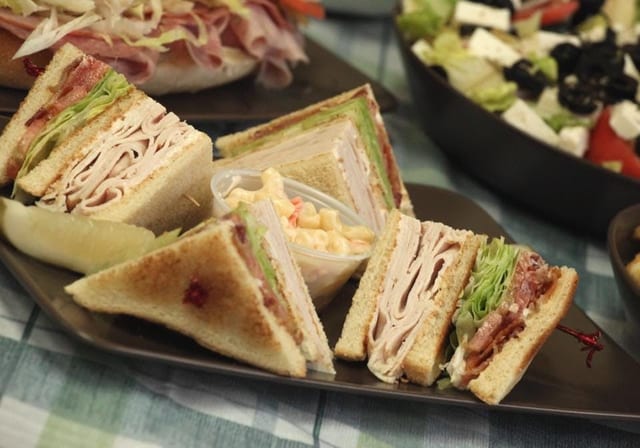 Turkey & Bacon Club Sandwich.