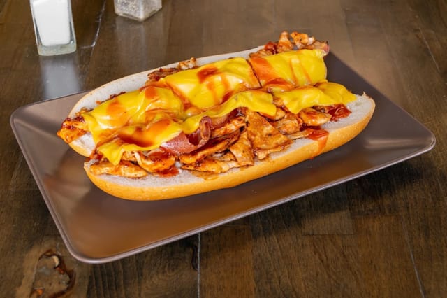Grilled Cheese with Bacon Sandwich.