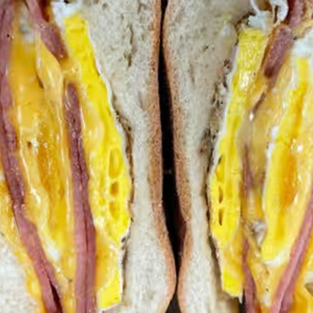 Taylor Ham, Egg & Cheese Sandwich.